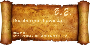 Buchberger Edvarda névjegykártya